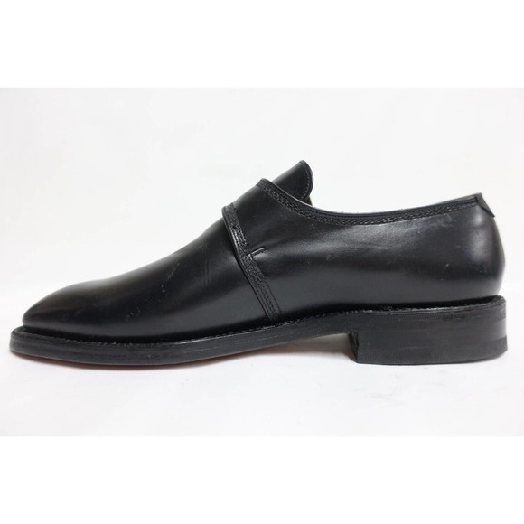 VTG JOHNSTON & MURPHY Aristocraft Men Monk Strap Loafers Sz 9 B/AA Black main image 7